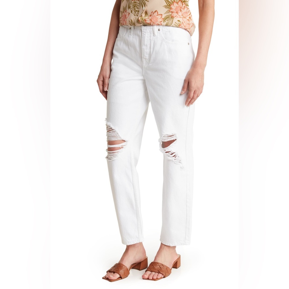 TT: Good 'American 90s Ripped High Waist Straight Leg Jeans
